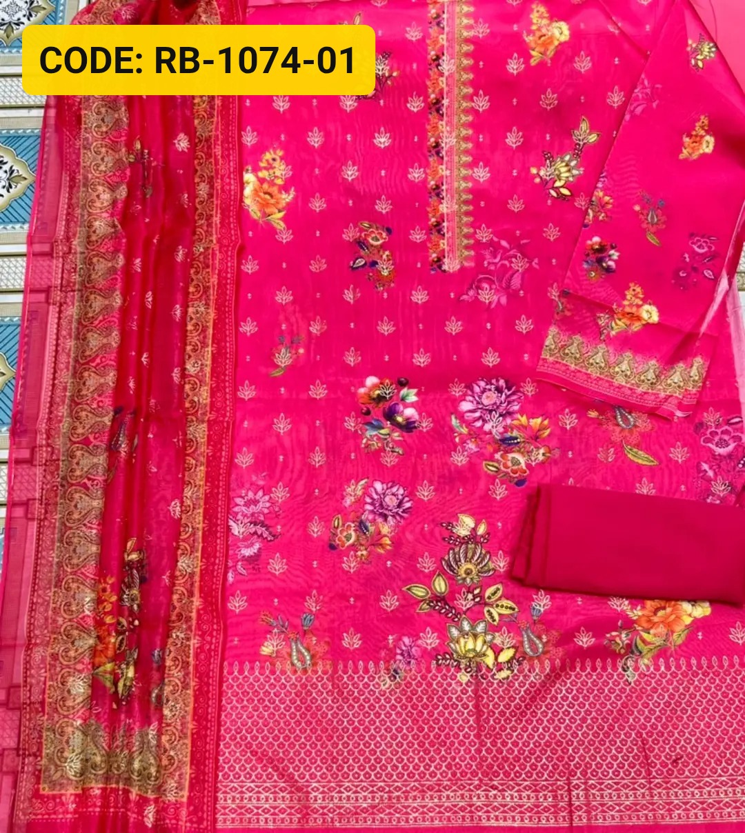 ইন্ডিয়ান খাতুন থ্রি পিস ১০০% অরজিনাল