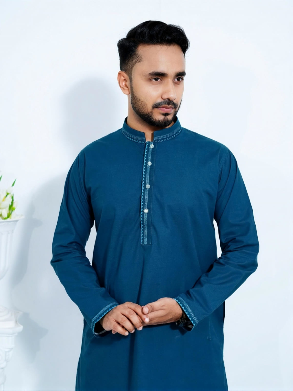 পিউর স্লাব কটন এমব্রয়ডারি পাঞ্জাবি
