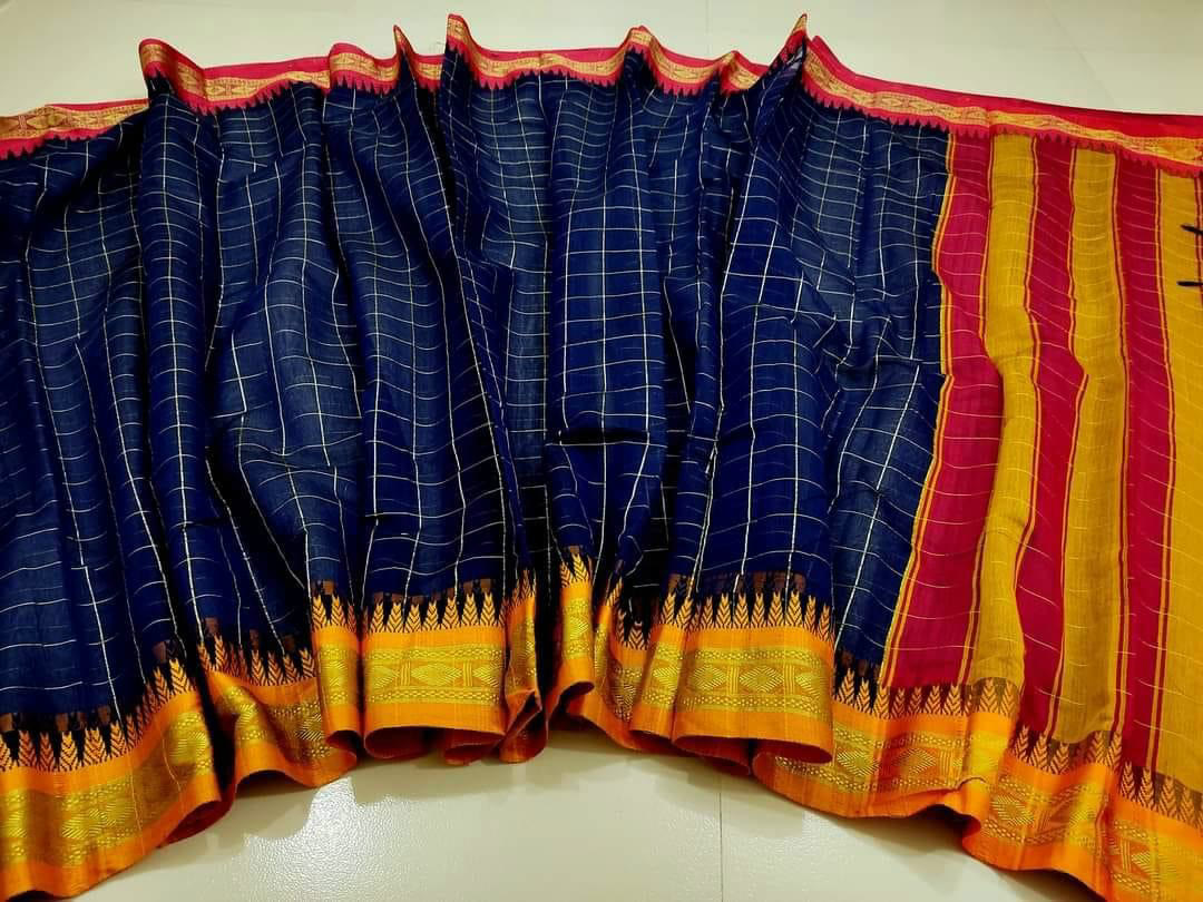 হাফ সিল্ক মাদুরাই শাড়ি – বিভিন্ন রঙে